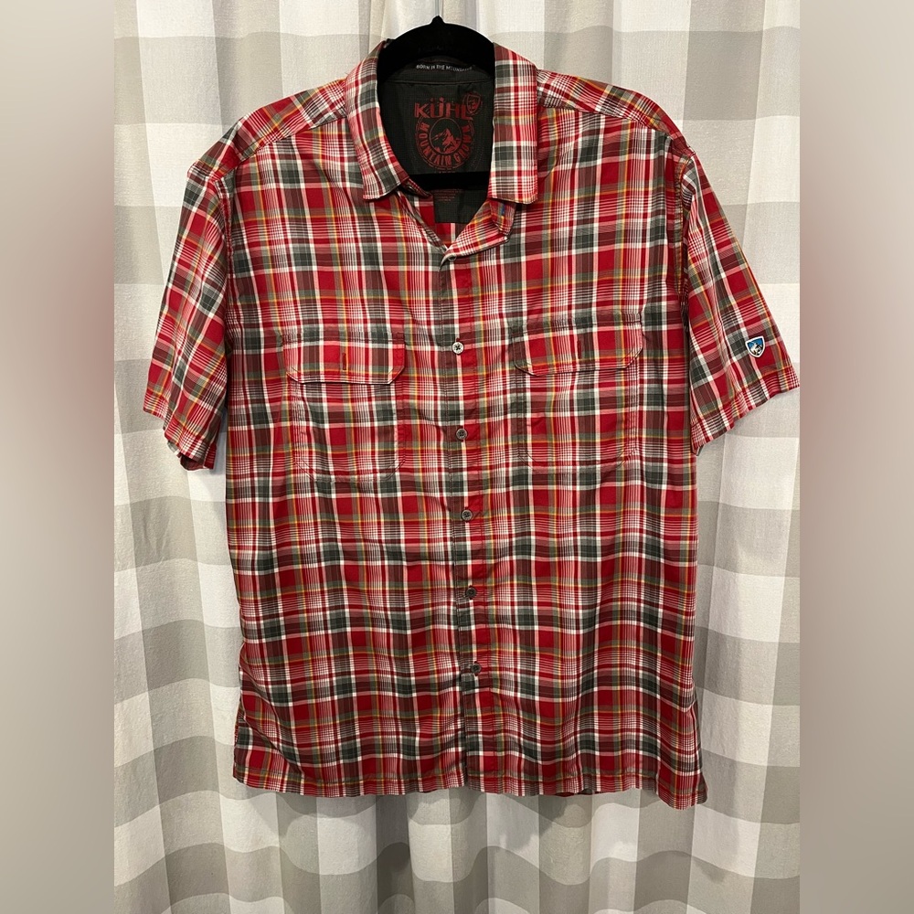 Kuhl Red and Black Checkered Men's Shirt